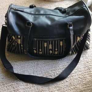 Vegan leather duffel bag